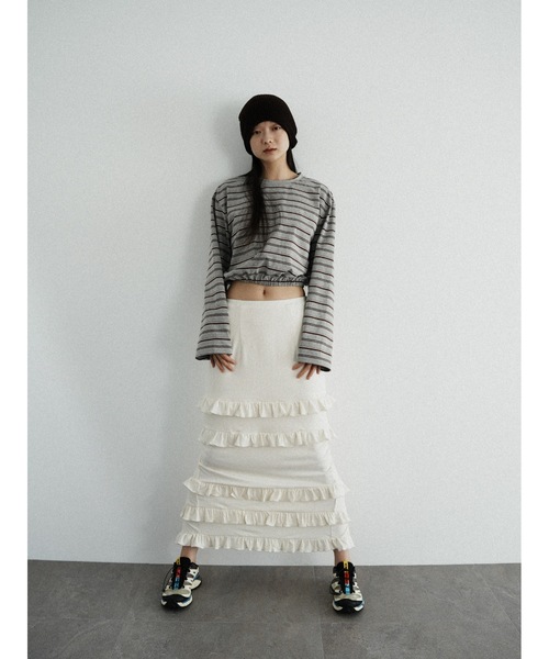 スカート frill tiered skirt