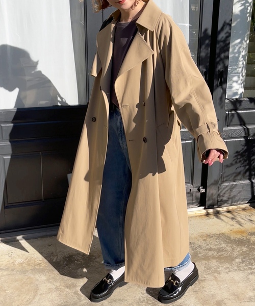 「Spick & Span」 トレンチコート 36 ベージュ レディース_画像3