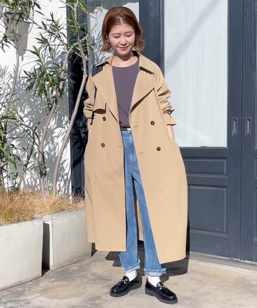 「Spick & Span」 トレンチコート 36 ベージュ レディース_画像7
