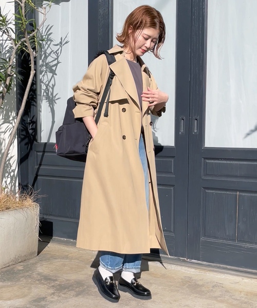 「Spick & Span」 トレンチコート 36 ベージュ レディース_画像9