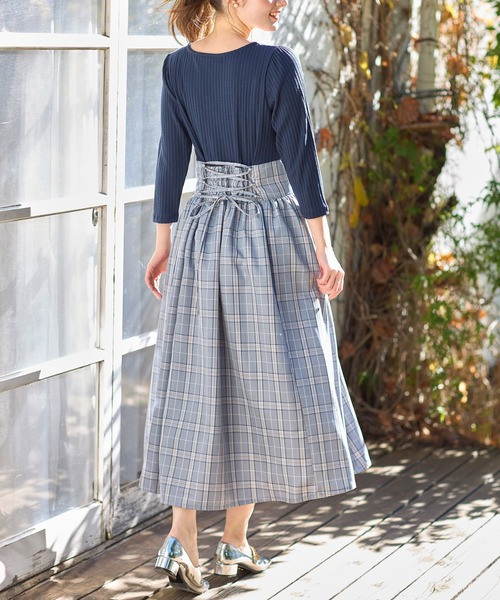 「tocco closet」 ドッキングワンピース M ネイビー レディース_画像2
