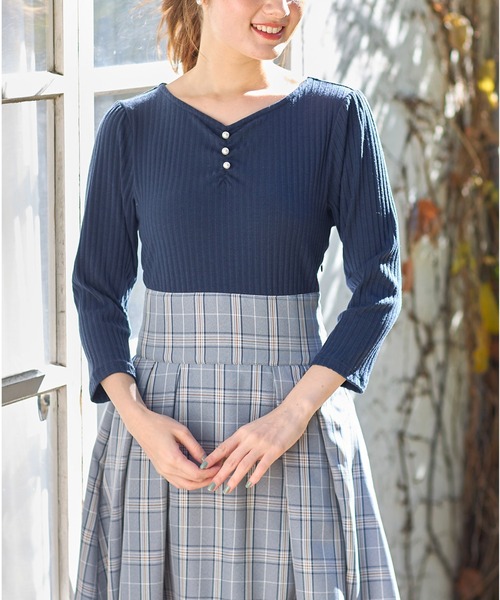 「tocco closet」 ドッキングワンピース M ネイビー レディース_画像8