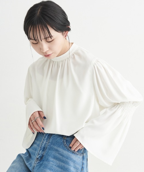 「Aunt Marie's」 長袖ブラウス FREE ブルー レディース_画像7