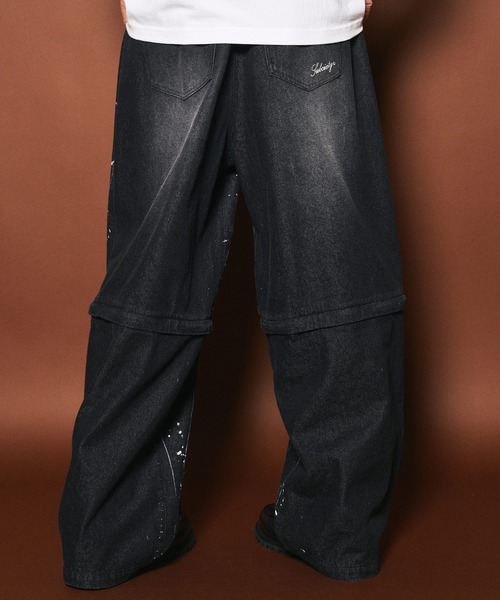 Subciety（サブサエティ） ジーンズ Painted 2way denim pants メンズ