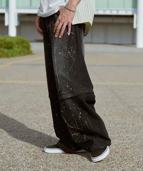 Subciety（サブサエティ） ジーンズ Painted 2way denim pants メンズ