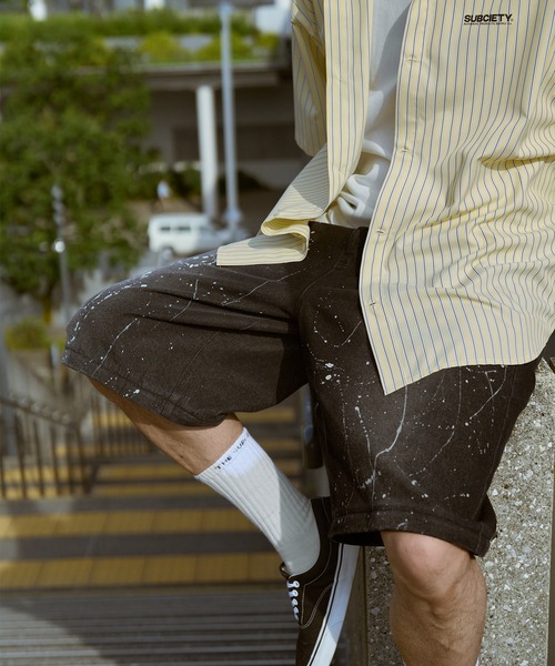 Subciety（サブサエティ） ジーンズ Painted 2way denim pants メンズ