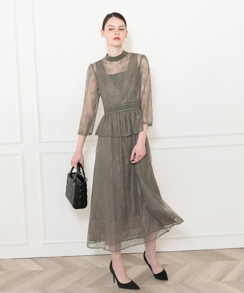 「Leja」 長袖ワンピース SMALL ブラウン レディースの画像