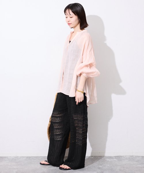 新品　スローブイエナ　クロシェモチーフフリンジパンツ SLOBE IENA（スローブイエナ） パンツ 「シリーズあり/」レース編み