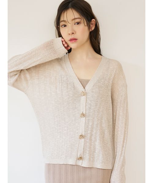 ♡snidel♡ビジューフラワーカーディガン♡値下げ交渉可♡ SNIDEL HOME パジャマ ルームウェア フラワービジューシアーニット