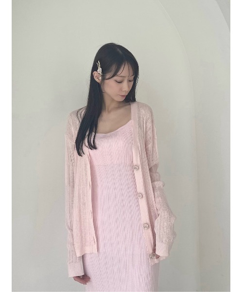 SNIDEL HOME パジャマ ルームウェア フラワービジューシアーニット