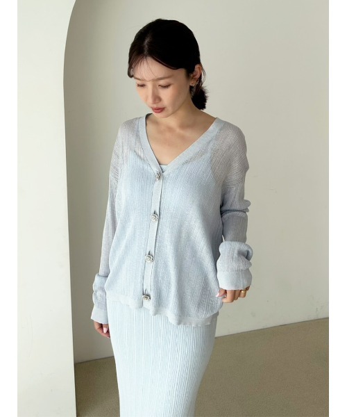♡snidel♡ビジューフラワーカーディガン♡値下げ交渉可♡ SNIDEL HOME パジャマ ルームウェア フラワービジューシアーニット