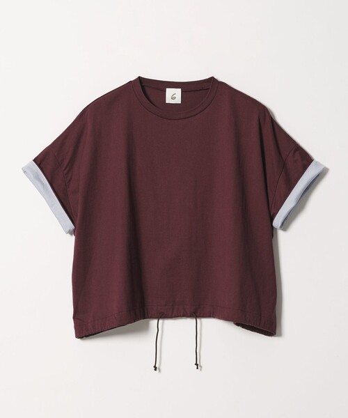 tシャツ 「6(ROKU)」コットン ドローストリング ショートスリーブ トップス レディースの画像
