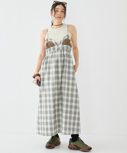 ワンピース andwang corsetminicamionepiece MIRROR STOKE ワンピース 夏 「ZOZO限定」BUSTIER CAMISOLE ONEPIECE
