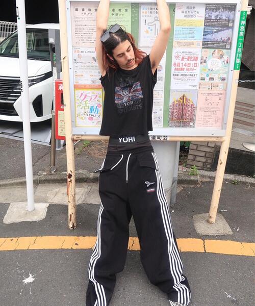 ワイドパンツ スウェットパンツ ジャージ メンズ レディースの画像