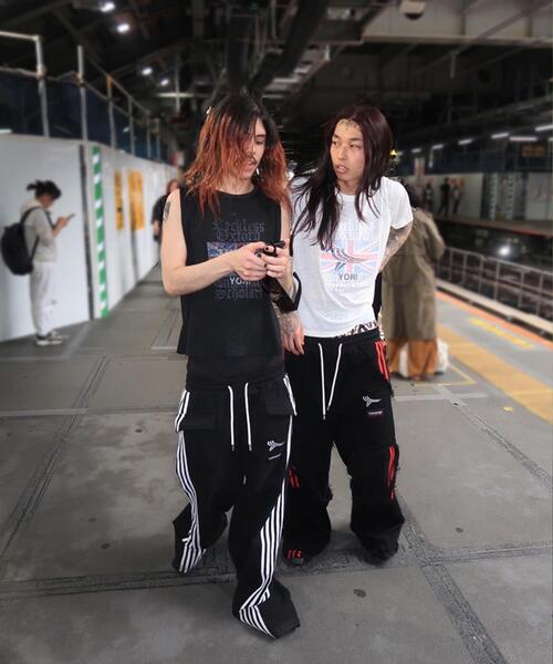 ワイドパンツ スウェットパンツ ジャージ メンズ レディースの画像