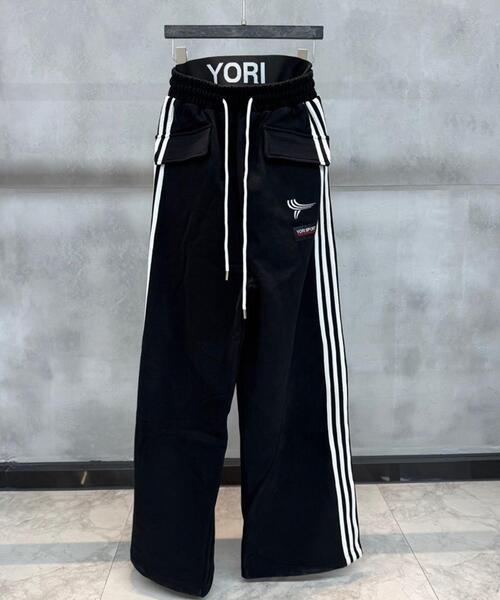 ワイドパンツ スウェットパンツ ジャージ メンズ レディースの画像