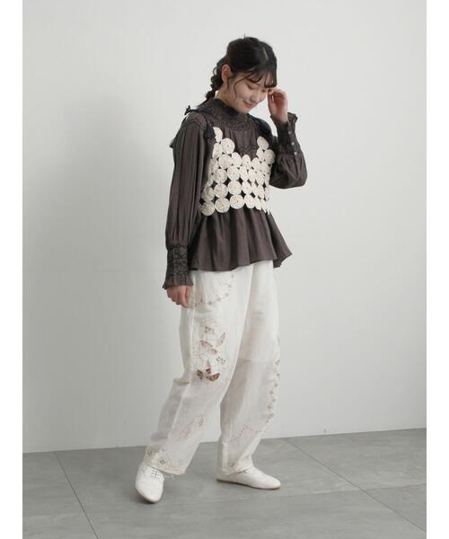 「TSUHARU by Samansa Mos2」 パンツ F ブラック レディース_画像7