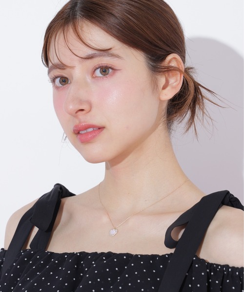 ネックレス Cubicハートネックレス レディースの画像