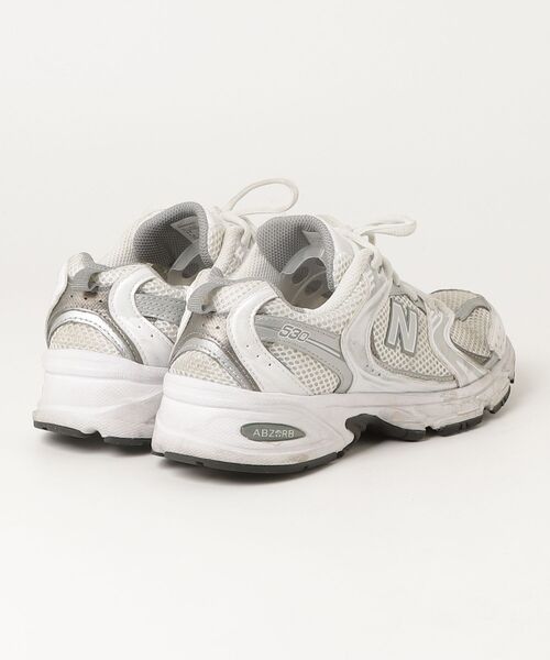 「New Balance」 デッキシューズ 23.5cm ホワイト メンズ_画像2