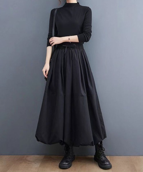 「SallyLunn」 ロングスカート MEDIUM ネイビー レディース_画像2