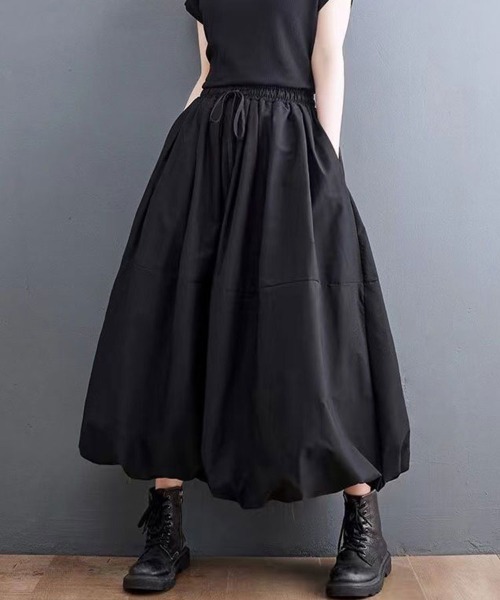 「SallyLunn」 ロングスカート MEDIUM ネイビー レディース_画像4