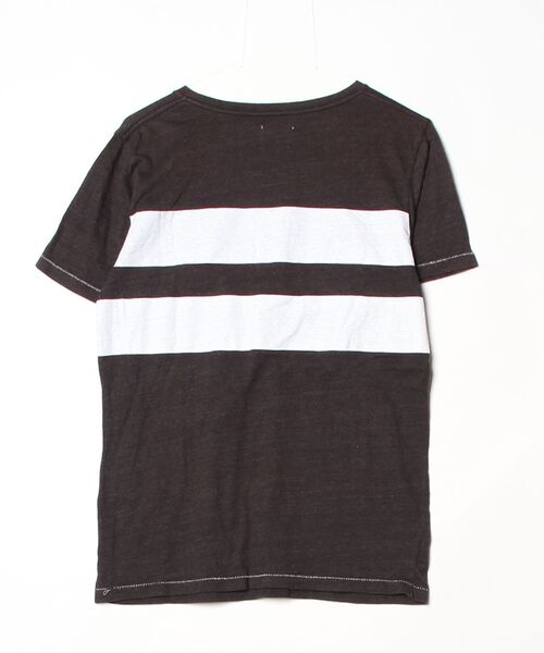 「MAGIC NUMBER」 ボーダー柄半袖Tシャツ M ブラック メンズ_画像2