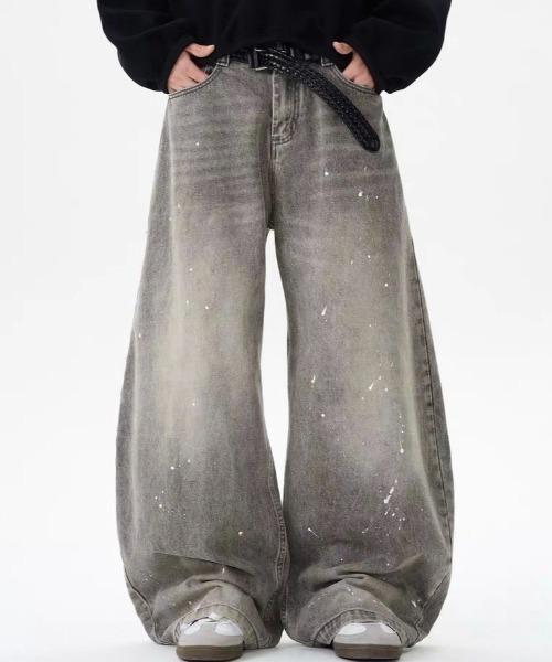 「MONO8」 デニムパンツ L グレー レディース_画像8