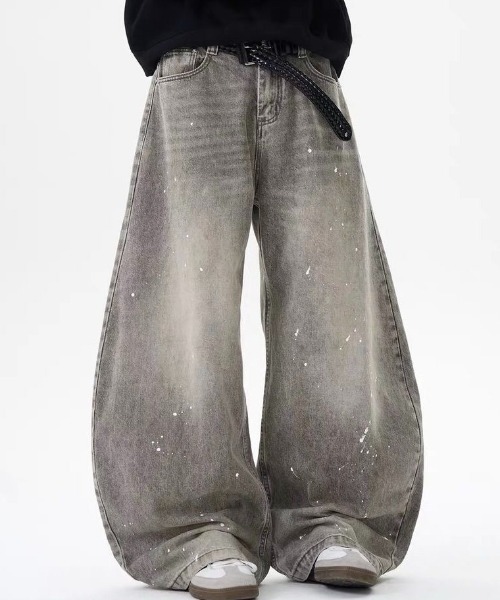 「MONO8」 デニムパンツ L グレー レディース_画像9
