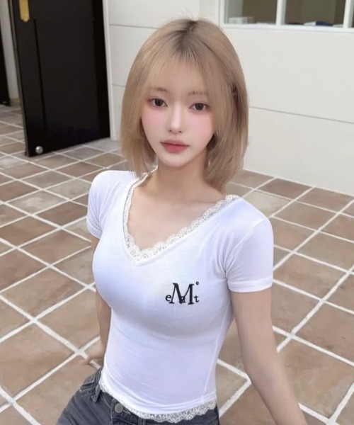 「MUCENT」 半袖カットソー FREE ネイビー レディース_画像4