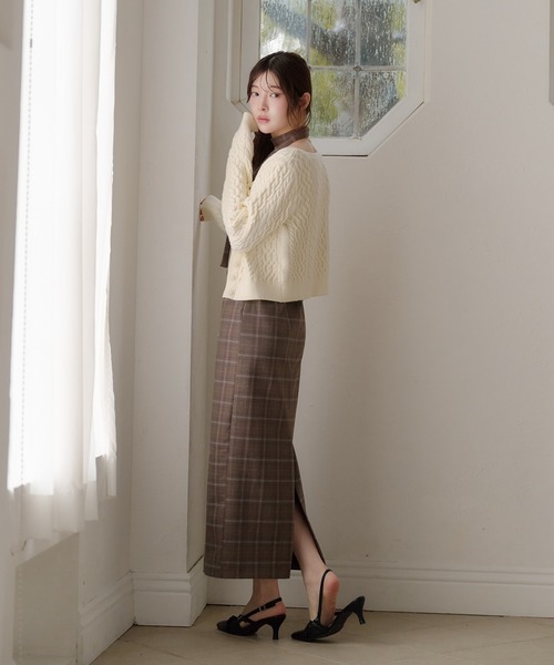 fupel ワンピース frill check cami onepiece / フリルチェックキャミ