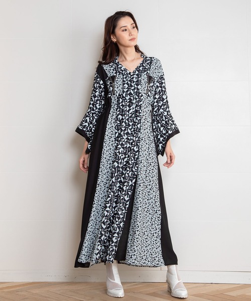 AULA AILA ワンピース ポリゴンプリントドレス : ZOZOTOWN Yahoo