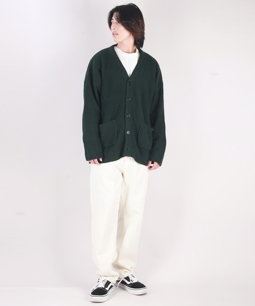 WESTSEA（ウエストシー） カーディガン WEB限定 7G 片畦 オーバー