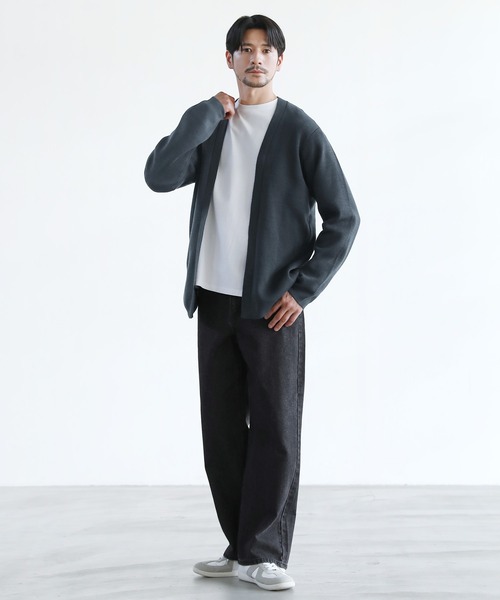 SPU（スプ） カーディガン 「洗える」抗菌防臭ミラノリブ編み