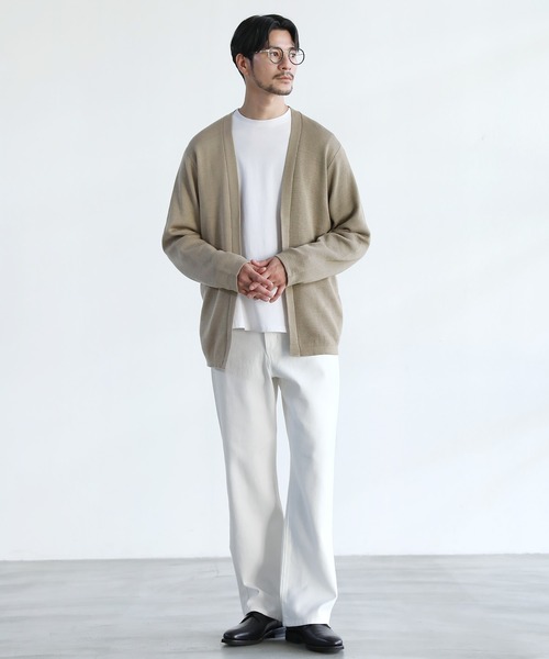 SPU（スプ） カーディガン 「洗える」抗菌防臭ミラノリブ編み