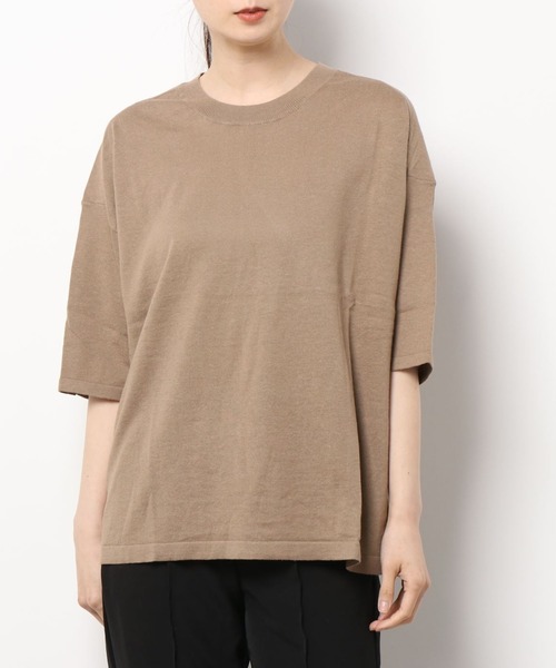 tシャツ K2578 綿麻サマーニットプルオーバー レディース