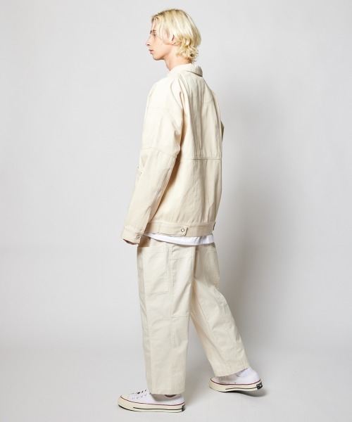 東炊き染め rehacer　レアセル XL シャツ　ジャケット　ブルゾン rehacer（レアセル） ブルゾン アウター : 東炊き Wide Twill Jacket
