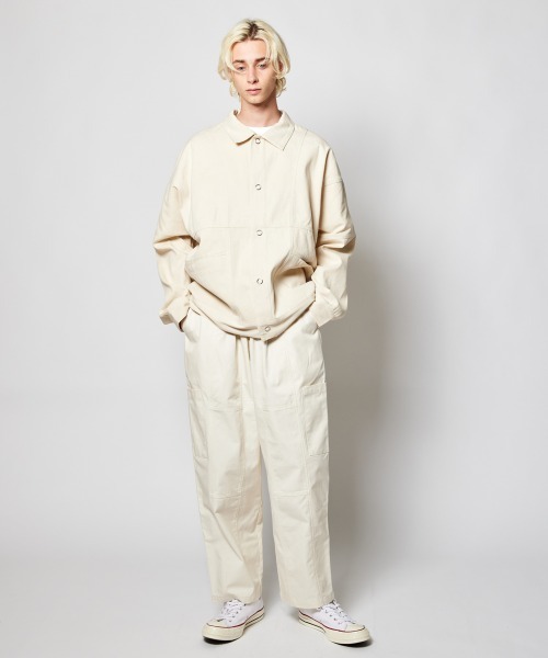東炊き染め rehacer　レアセル XL シャツ　ジャケット　ブルゾン rehacer（レアセル） ブルゾン アウター : 東炊き Wide Twill Jacket