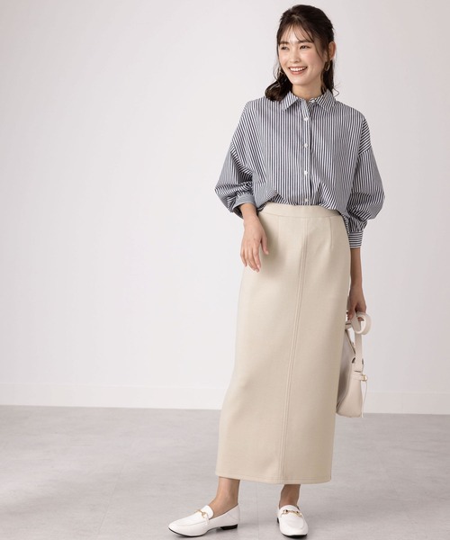 未使用　バンデル　高ストレッチ　スカート　XS BELLUNA PLUS（ベルーナプラス） スカート ストレッチ素材ペンシル