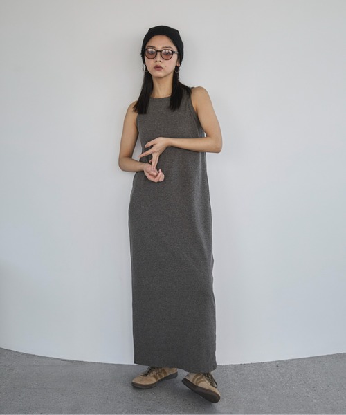 2色 ロング丈 サマードレス 切替 ワンピース アメリカンスリーブ ワンピース linen american sleeve long dress /リネンナロー