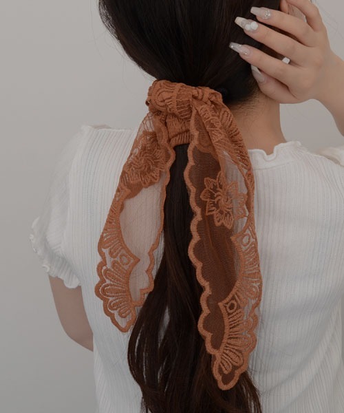 VIBGYOR Women スカーフ バンダナ 「resonance」レース フラワー