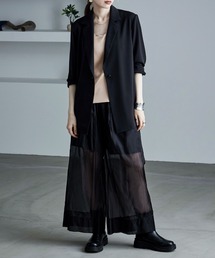 etoll.（エトル） パンツドレス 3piecesジャケット＆オーガンジー