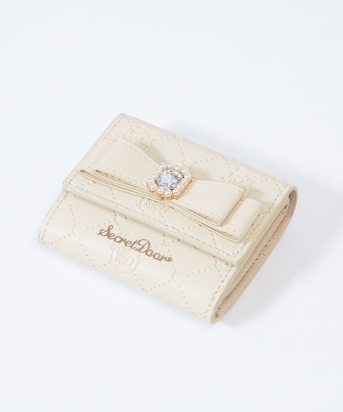SecretDoor（シークレットドア） ミニ 財布 リボン ビジュー ボックス