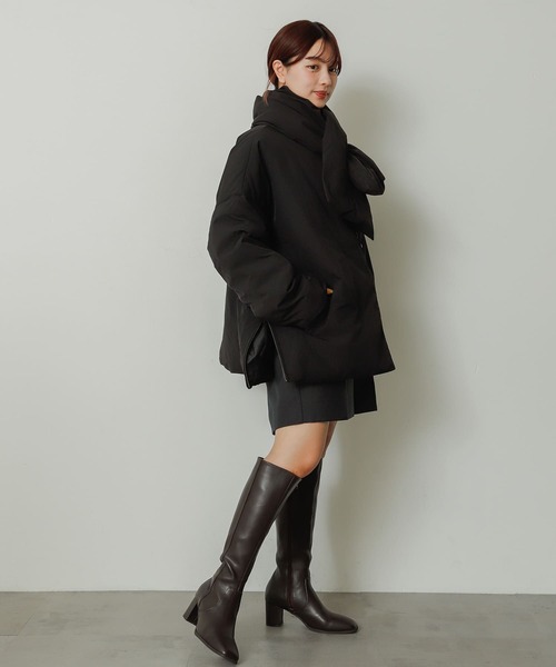 【極美品】theory セオリー サイドゴア ロングブーツ 黒 37 SENSE OF PLACE by URBAN RESEARCH ブーツ ヒールロングブーツ