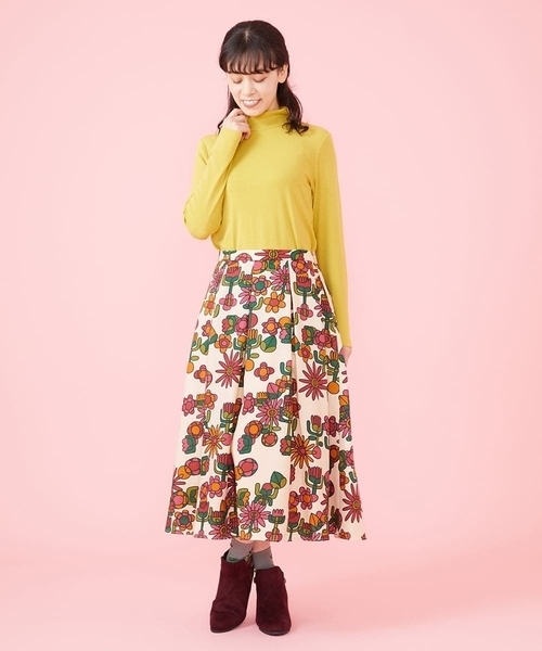 Jocomomola（ホコモモラ） スカート Candy Flower プリントスカート