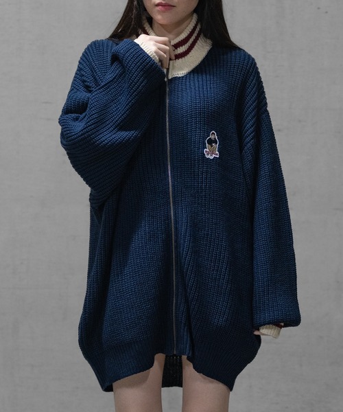 ニット セーター 「a-r」「Red Cap Girl/レッドキャップガール」リブ編み ワッペン付き ドライバーズニット レディース メンズ Red Cap Girl（レッドキャプガール）の「【a-r】〔Red Cap Girl