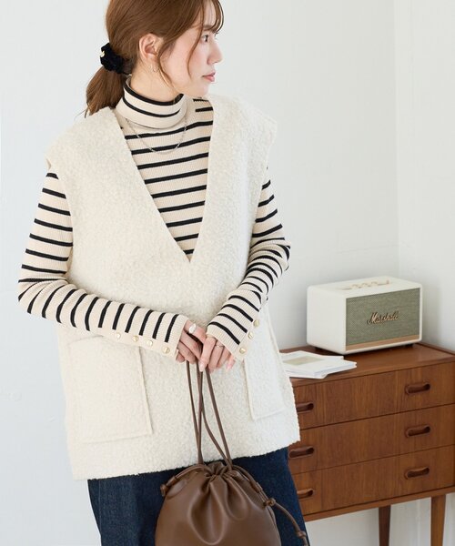 Discoat（ディスコート） ベスト ジレ 「WEB限定」フェイクウール