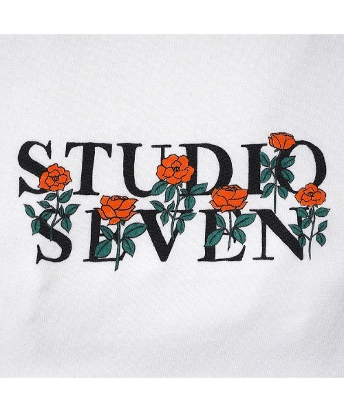 STUDIO SEVEN tシャツ Rose Logo White SS Tee「STUDIOSEVEN/スタジオ