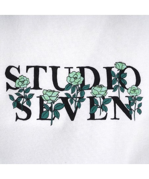 STUDIO SEVEN tシャツ Rose Logo White SS Tee「STUDIOSEVEN/スタジオ