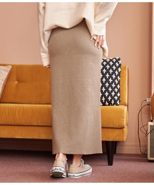 anap mimpi（アナップミンピ） ロング スカート スリット 厚手 ニット