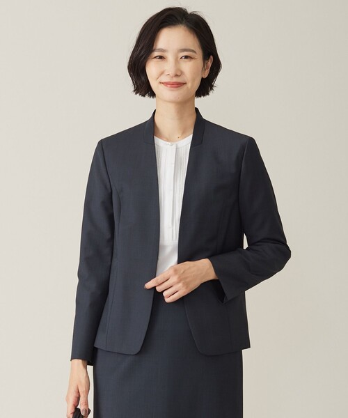 ZOE ノーカラージャケット ジャケット ノーカラージャケット 「セットアップ対応
